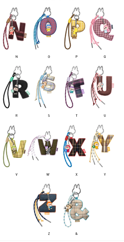 THE MONSTERS Labubu Pin for Love Series- Letter Pendant Blind Box