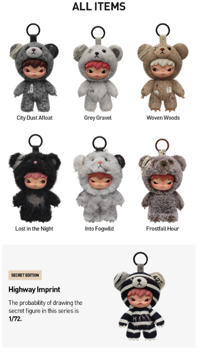Hirono Road Journal Series-Plush Doll Pendant Blind Box by POP