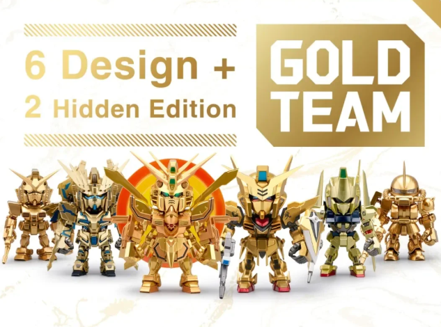 QMSV Gundam Mini Gold Team Blind Box by Bandai - Mindzai Toy Shop QMSV Gundam Mini Gold Team Blind Box by Bandai - Mindzai Toy Shop