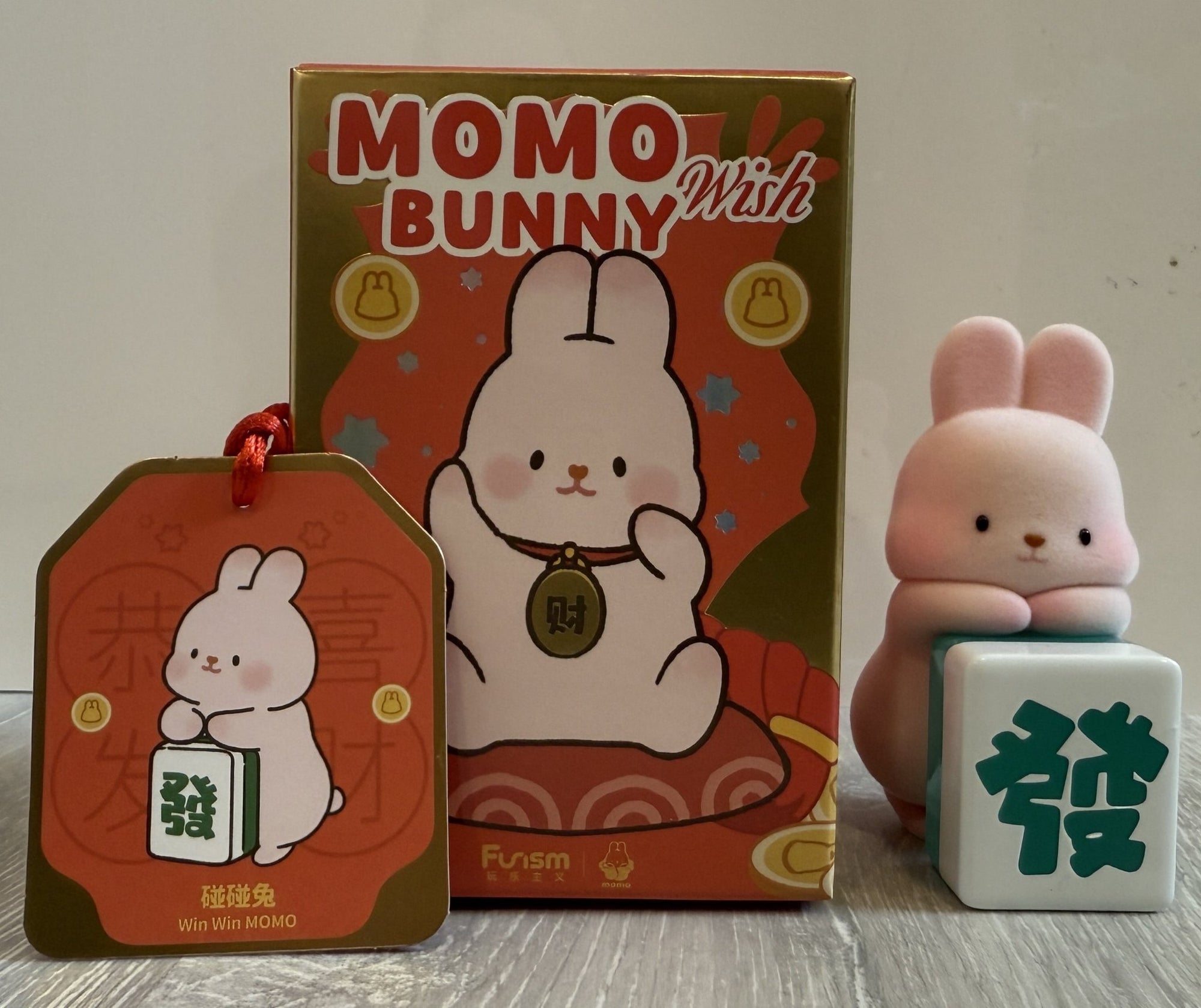もめんうさぎ Win Win MOMO - Momo Bunny Wish - Funism - Mindzai Toy Shop