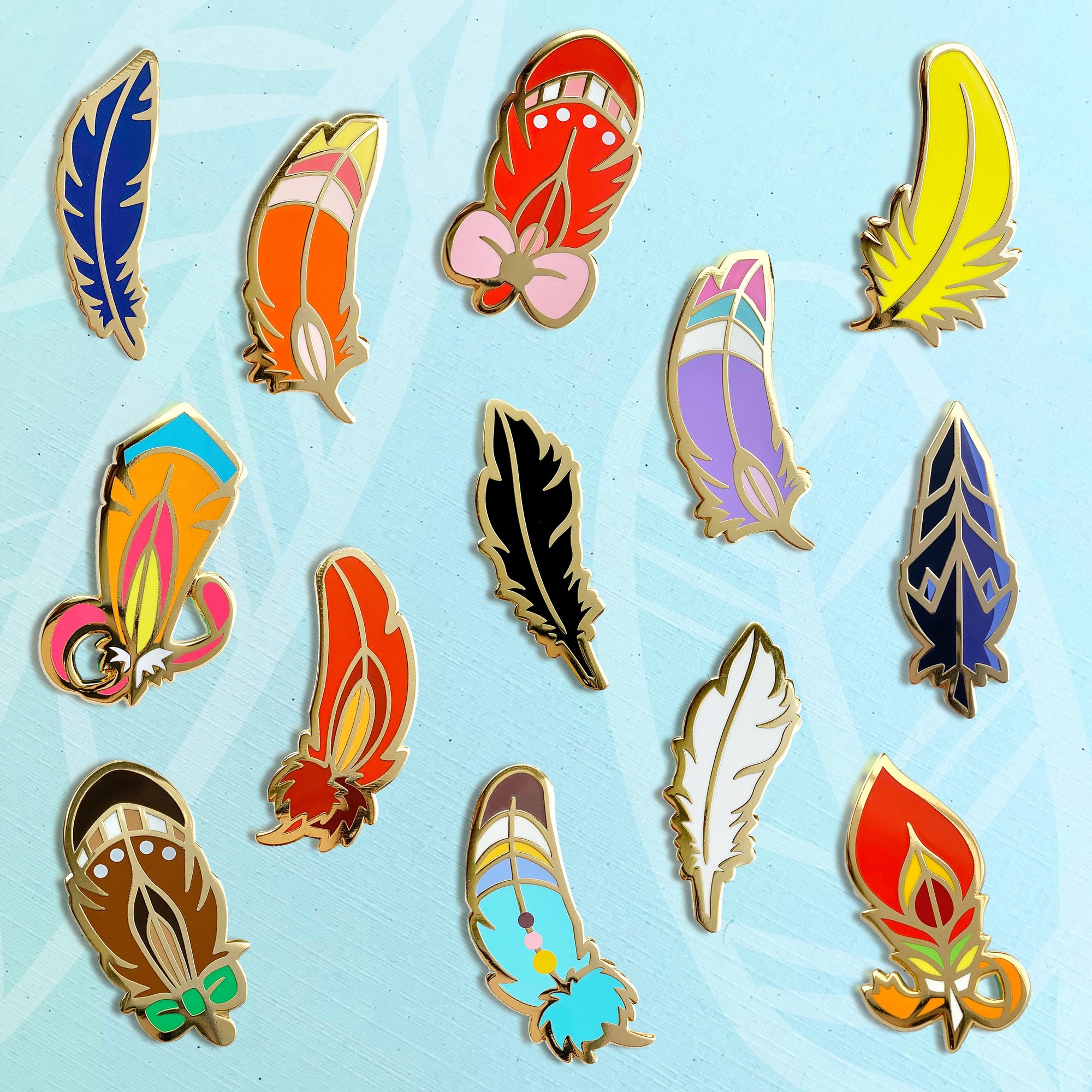 Rito Kass Feather Enamel Pin by Shumi Collective