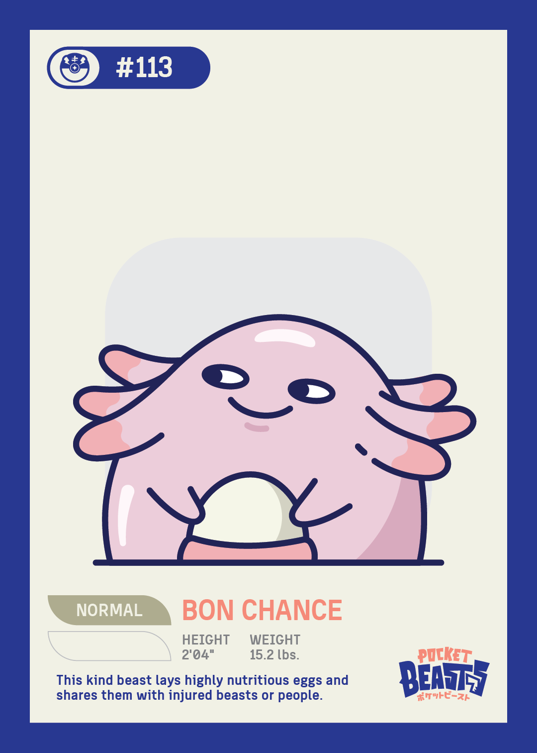 BON CHANCE STICKER - POCKET BEASTS - JOLLYBEAST