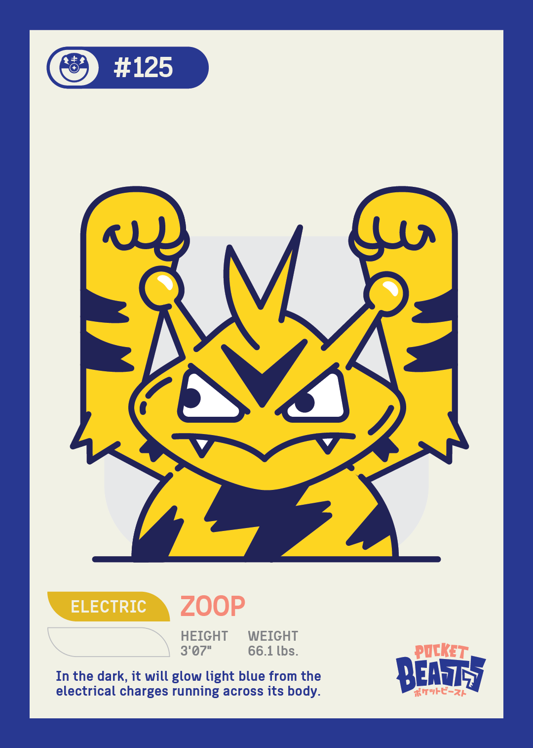 ZOOP STICKER - POCKET BEASTS - JOLLYBEAST