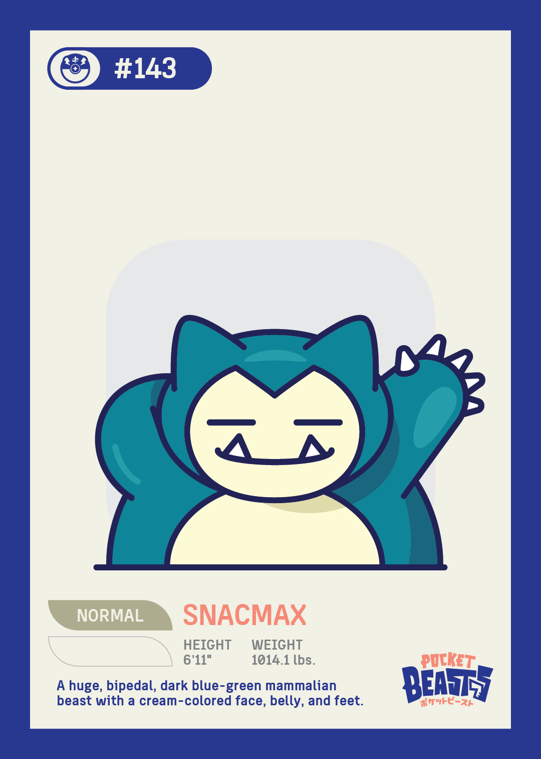 SNACMAX STICKER - POCKET BEASTS - JOLLYBEAST