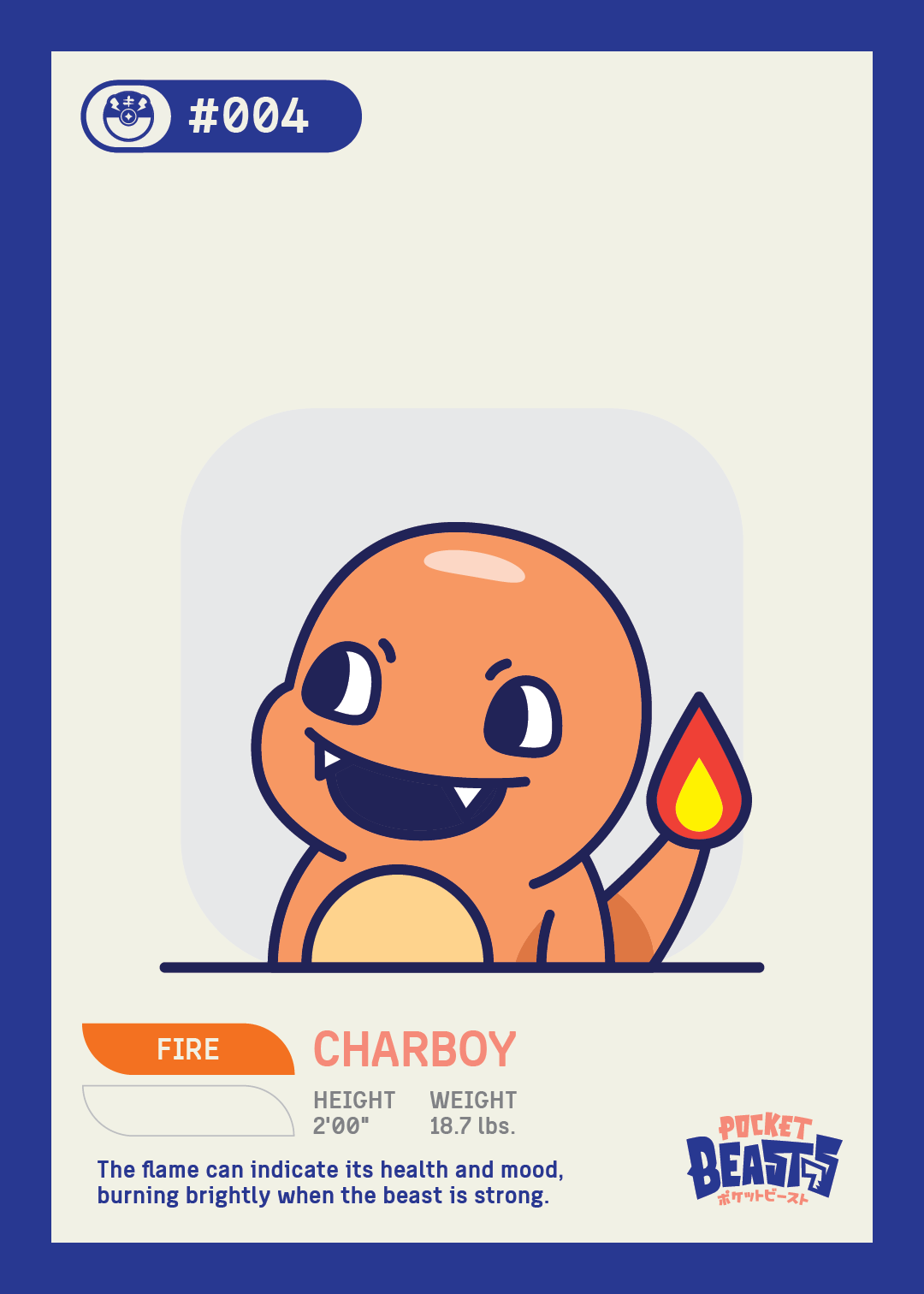 CHARBOY STICKER - POCKET BEASTS - JOLLYBEAST