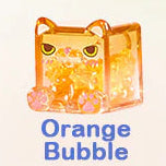 Orange Bubble - Big Square Cat Ice Cool Series by Choco Teddy