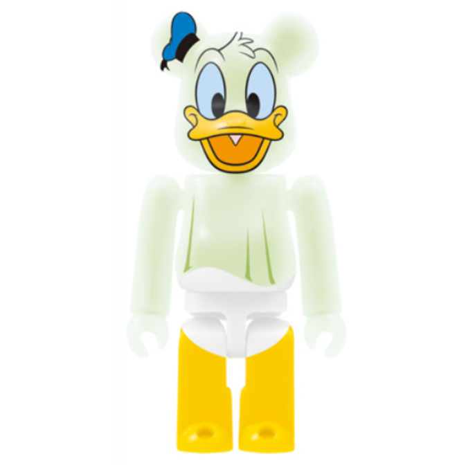 Ghost Donald Duck - Beabrick 100% Keychain Wow! x Disney Halloween Monster by Medicom