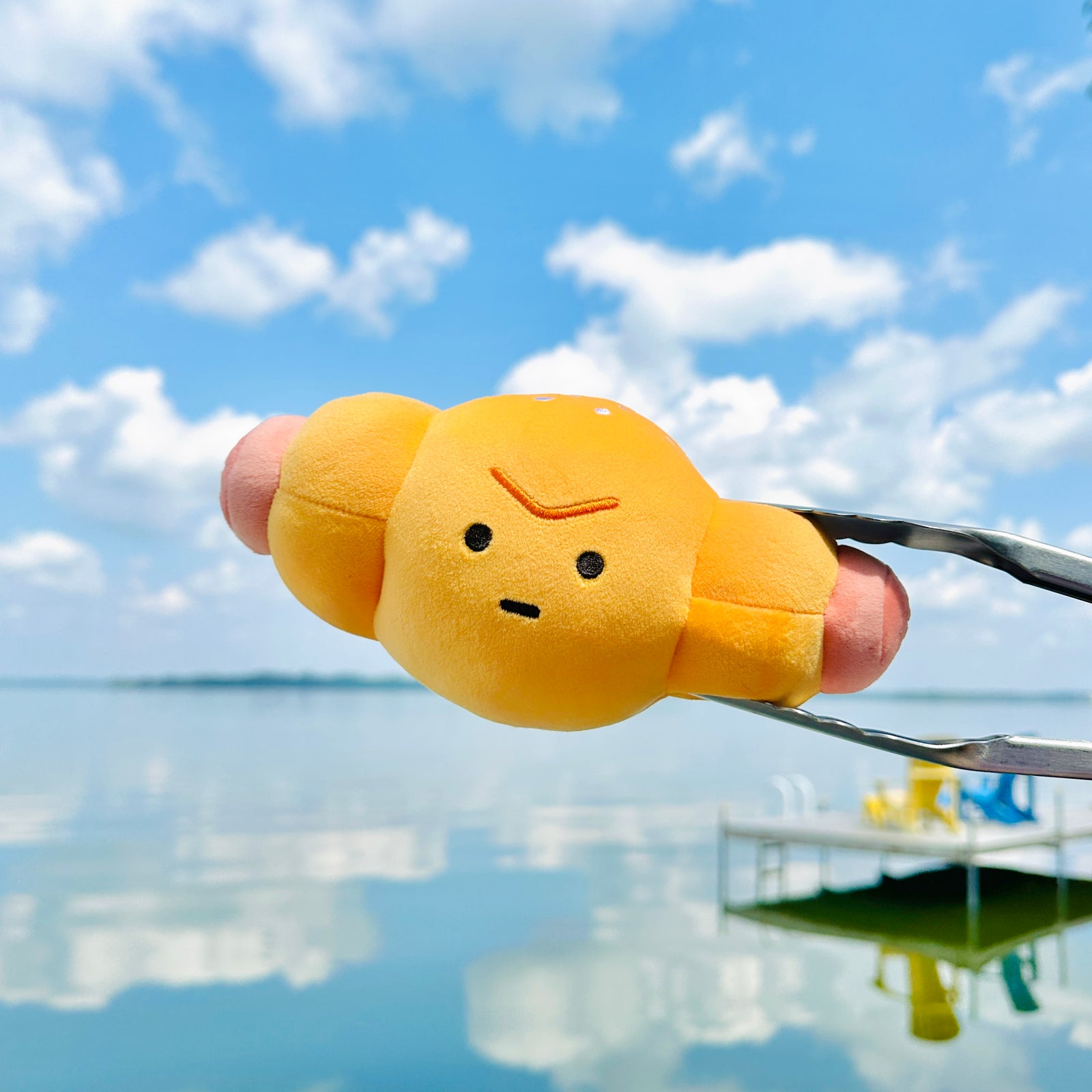 Sebastian the Sausage Bao Plushie by Queenie's Cards