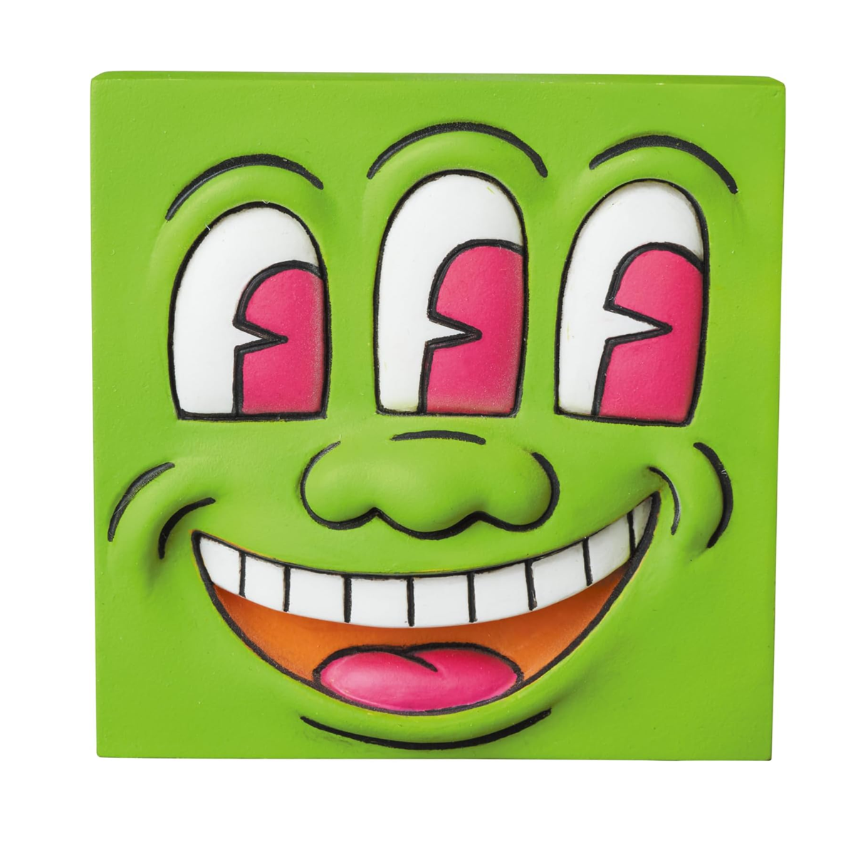 Green Three Eyed Smiling Face - Keith Haring Mini VCD Series 3 by Medicom Toy