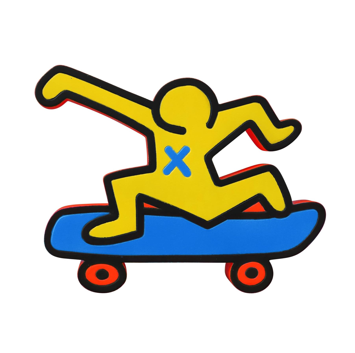 Yellow Skateboarder - Keith Haring Mini VCD Series 3 Toy by Medicom Toy