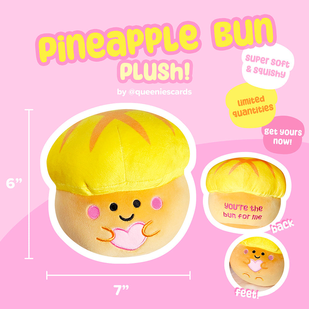 Penny the Pineapple Bun Plushie by Queenie's Cards