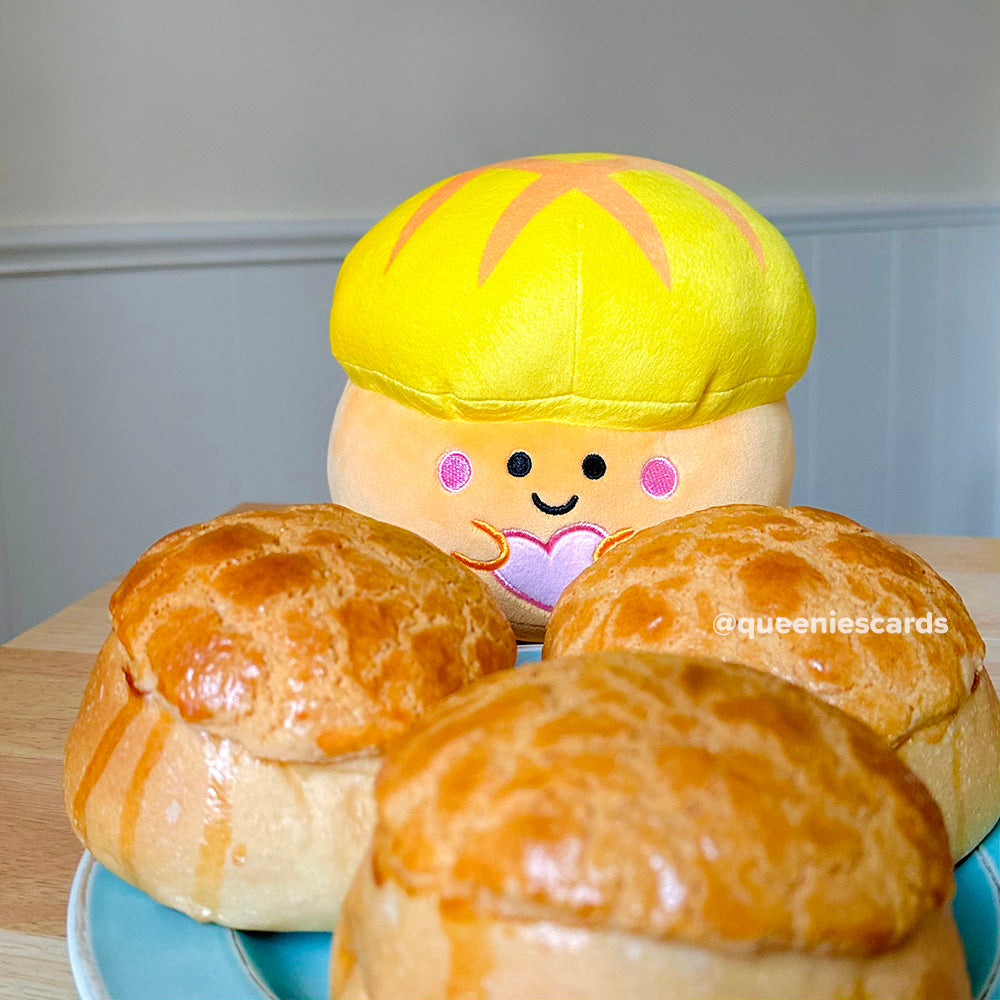 Penny the Pineapple Bun Plushie by Queenie's Cards
