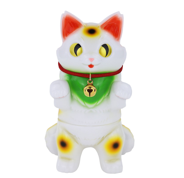 Fluffy Negora Lucky Cat Sofubi Art Toy by Konatsuya