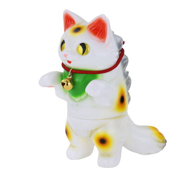 Fluffy Negora Lucky Cat Sofubi Art Toy by Konatsuya