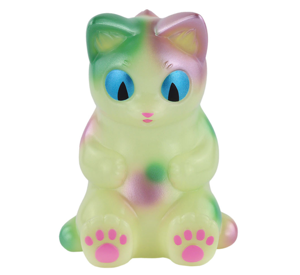 Sitting Negora Dream Fantasy (Glow in the Dark) Sofubi Art Toy by Konatsuya