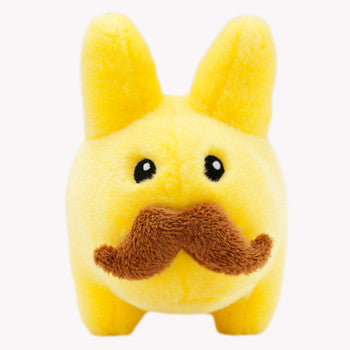 Happy Labbit 'Stache Plush Yellow Doll 7" by Frank Kozik - Mindzai  - 2