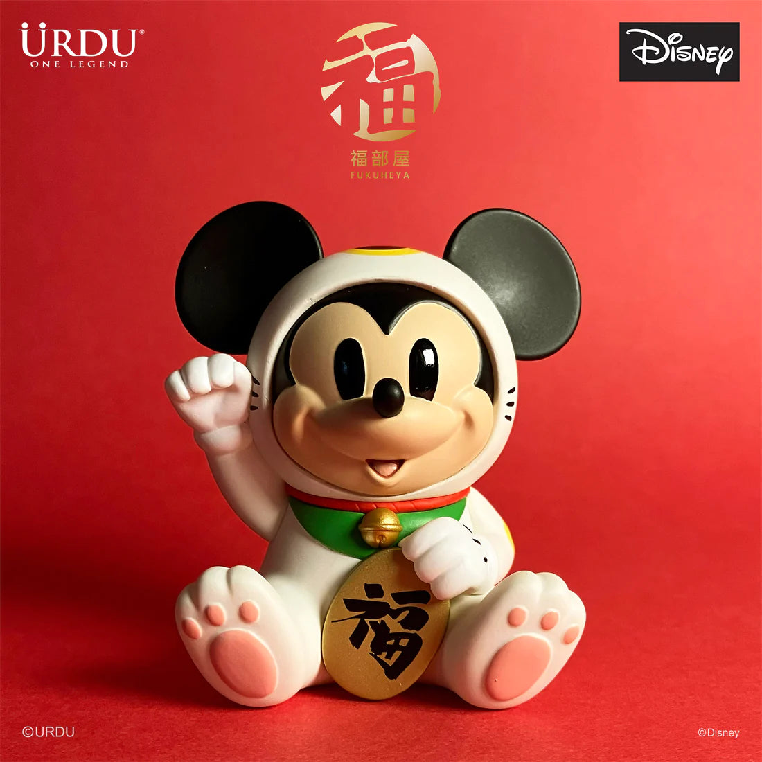 Mickey Lucky Cat (White) - Disney Fukuheya Lucky Series by URDU