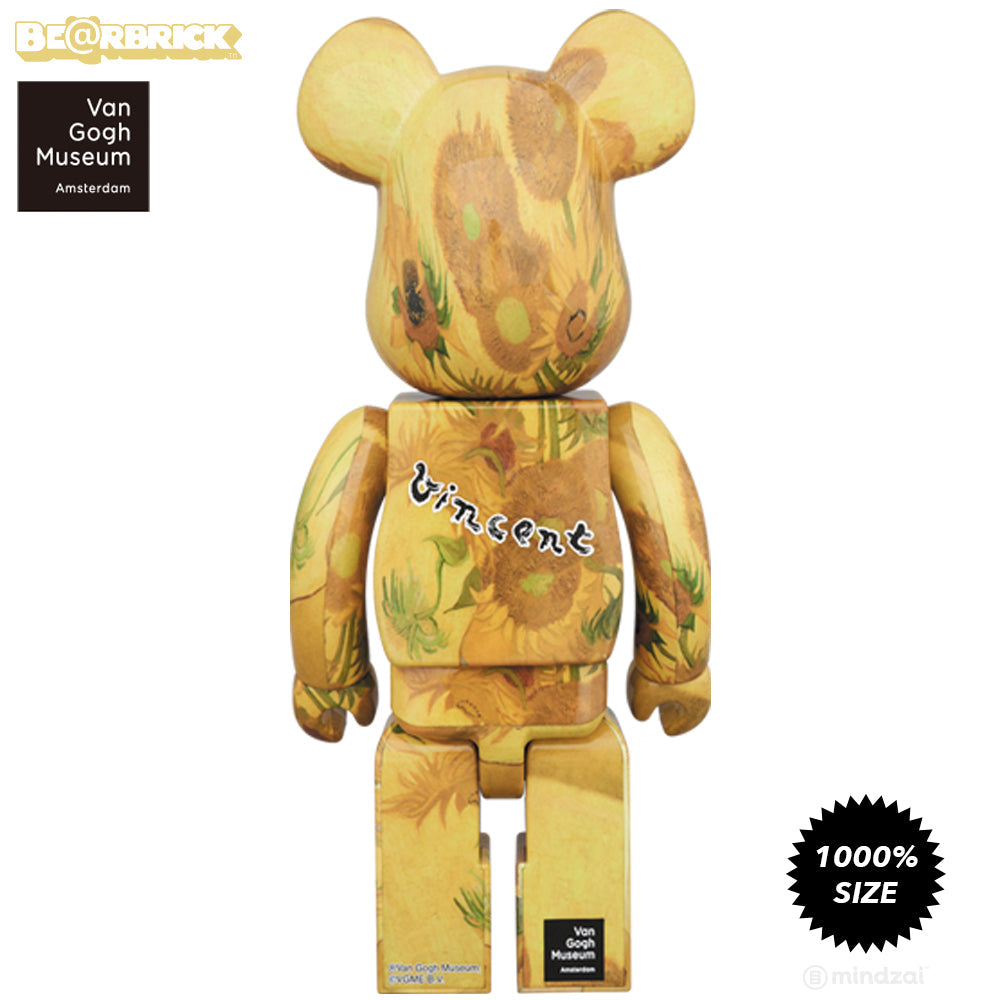 Sunflowers 1000% Bearbrick by Vincent Van Gogh Museum x Medicom Toy