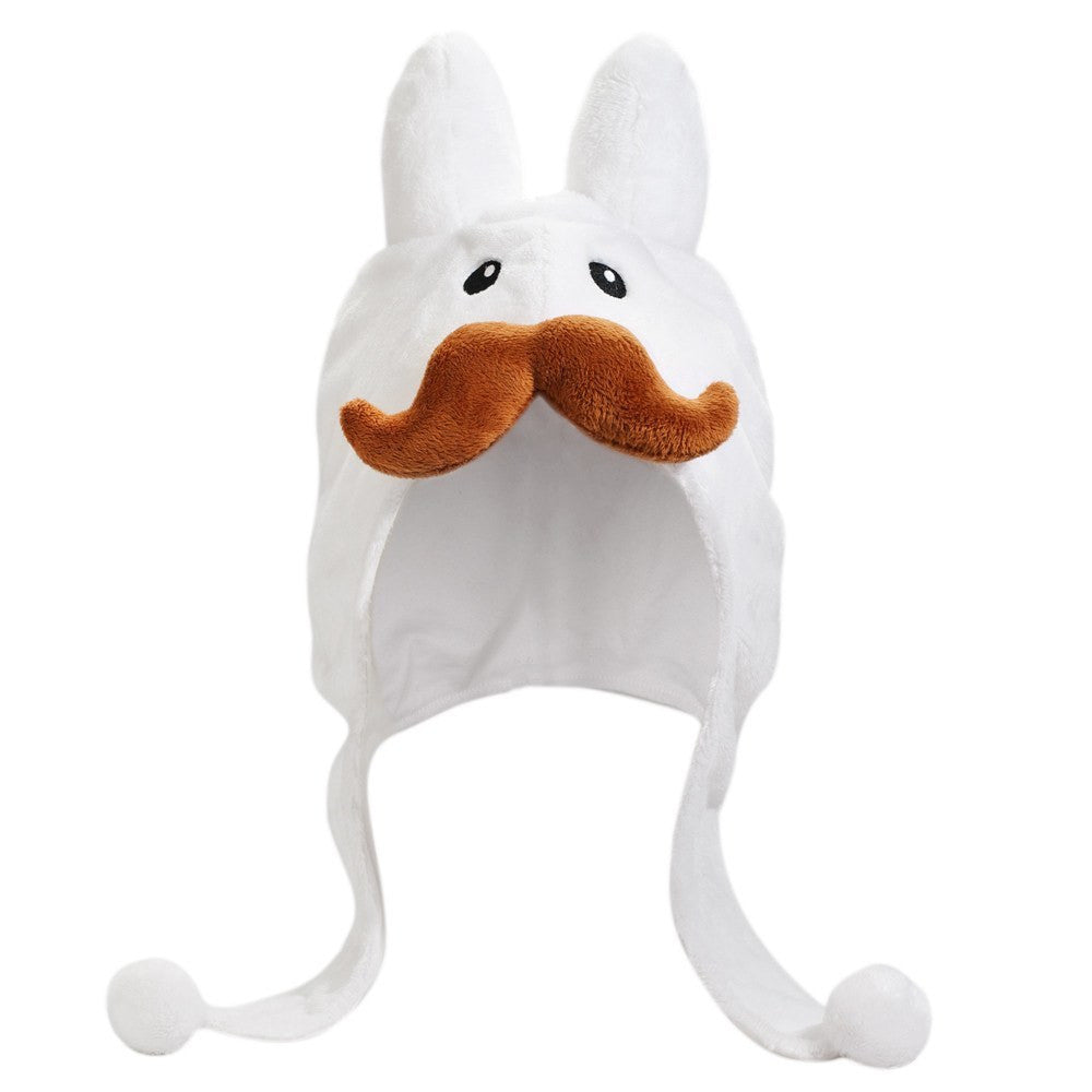 Labbit White Plush Hat by Kidrobot - Mindzai  - 1