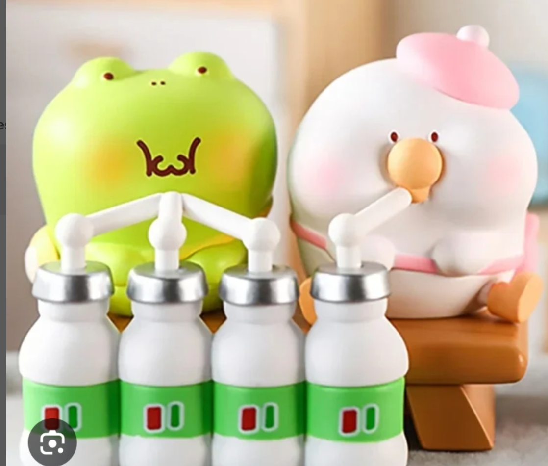 Drinking - Toby Duck and Frog Friend by Aven Rabbit