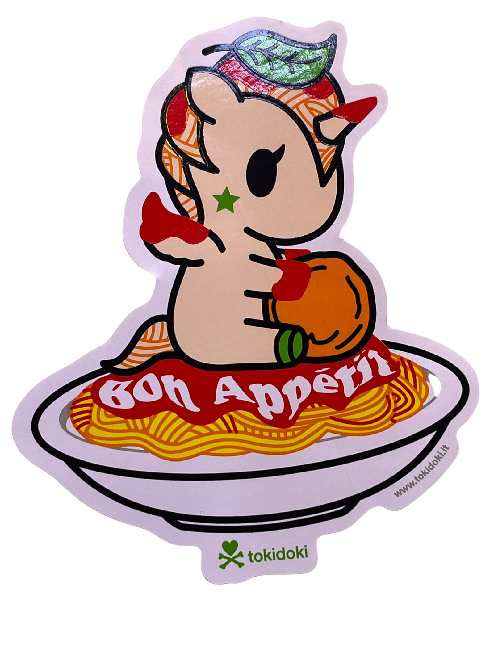 Pastina Bon Appetit Delicious Unicorno Vinyl Die Cut Sticker by tokidoki