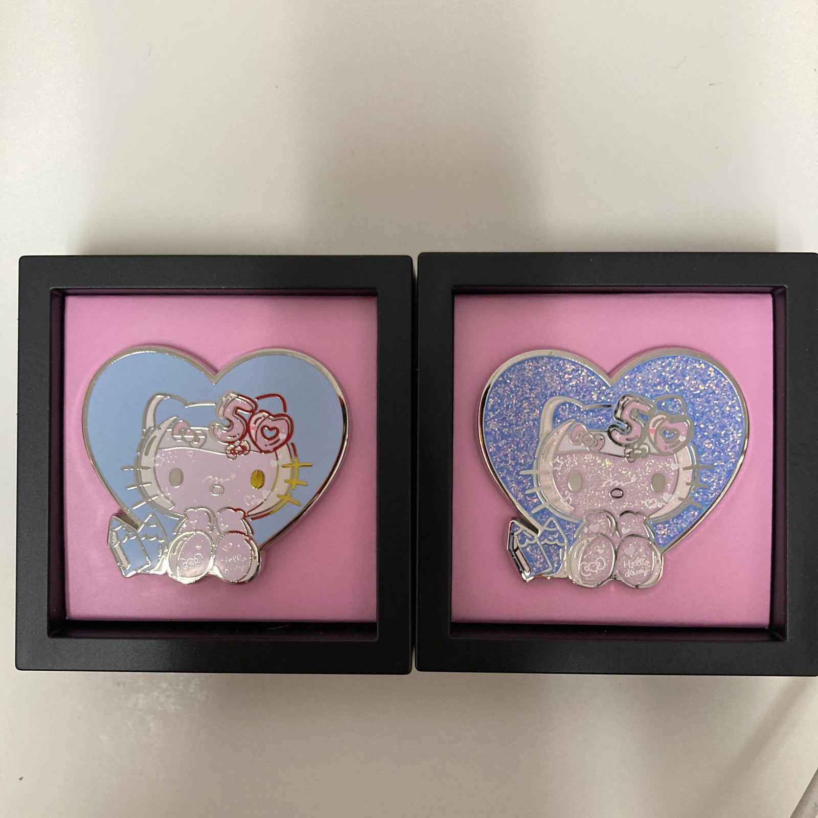 Glitter Pencil and Pencil (Combo) - Hello Kitty 50th Anniversary Series 5 Enamel Pin by Figpin