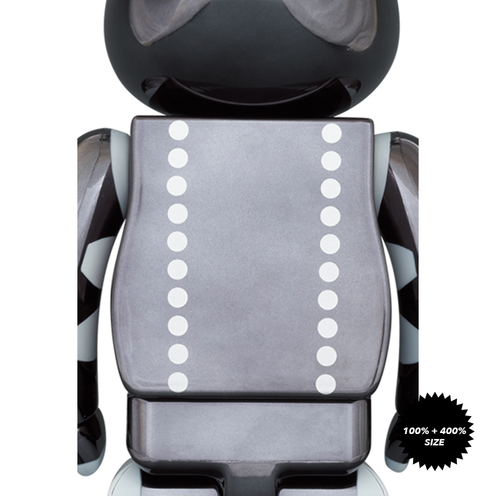 Kiss Demon Chrome 100% + 400% Bearbrick by Medicom Toy