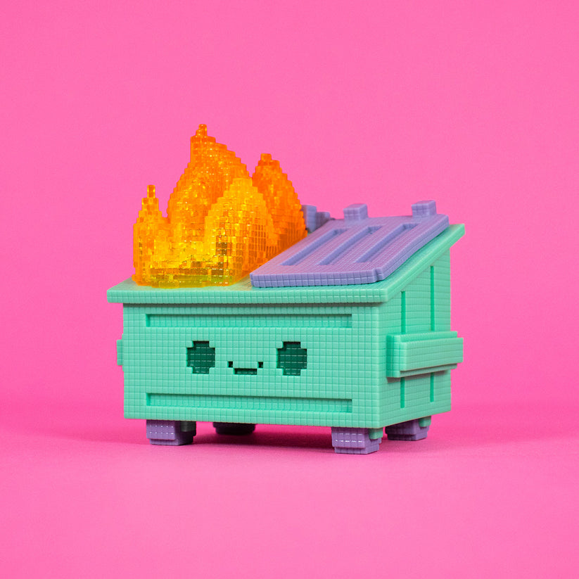 8-Bit Dumpster Fire Vinyl Figure by 100% Soft
