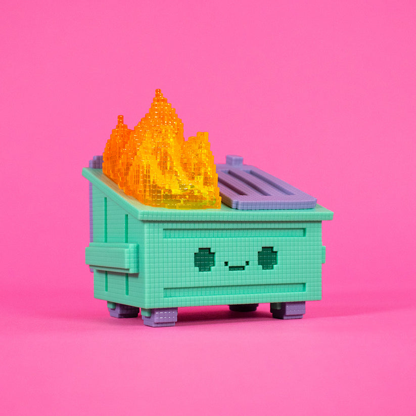 8-Bit Dumpster Fire Vinyl Figure by 100% Soft