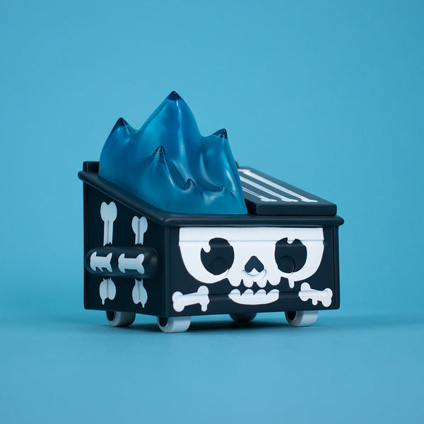 Skull Graffiti Dumpster Fire Vinyl Figure by 100% Soft