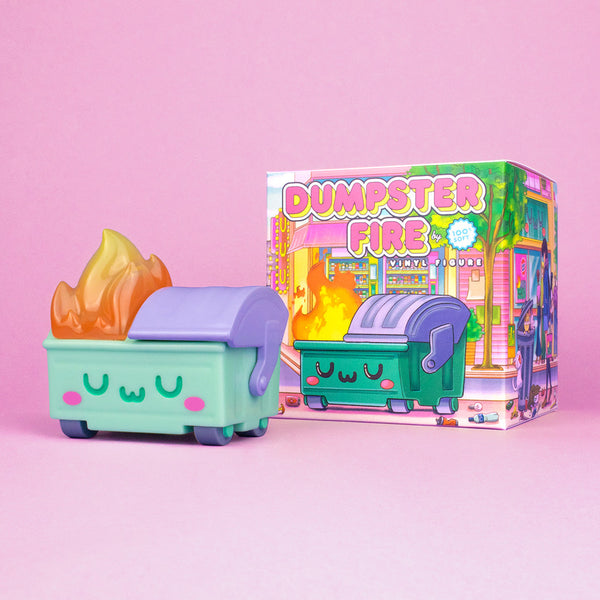 Dumpster Fire Vinyl Figure - UwU Edition by 100% Soft