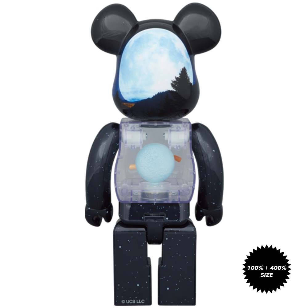 E.T. (Light Up Ver.) 100% + 400% Bearbrick Set by Medicom Toy