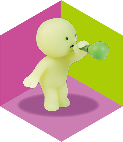 Blowing Bubbles - Smiski Sunday Series by Dreams