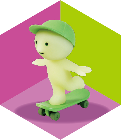 Skateboarding - Smiski Sunday Series by Dreams