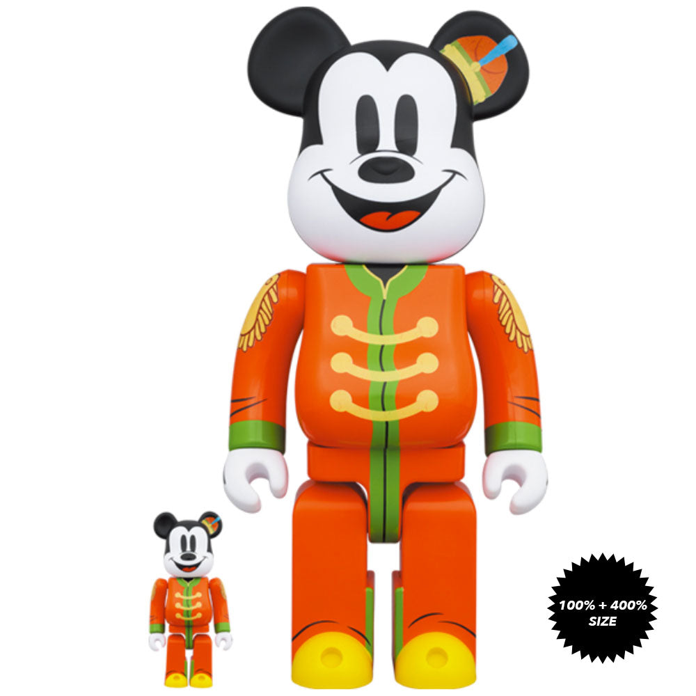 Mickey Mouse "The Band Concert" 100% + 400% Bearbrick Set by Medicom Toy