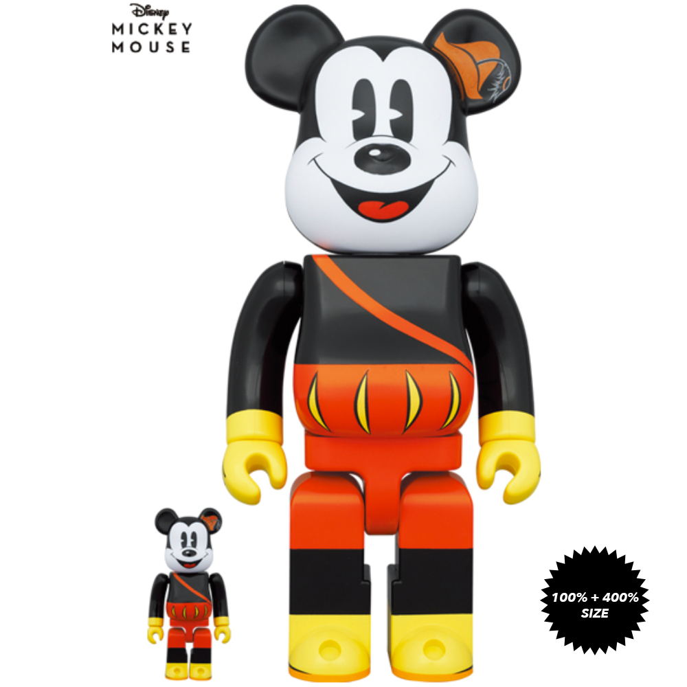 Mickey the Bard 100% + 400% Bearbrick Set by Medicom Toy