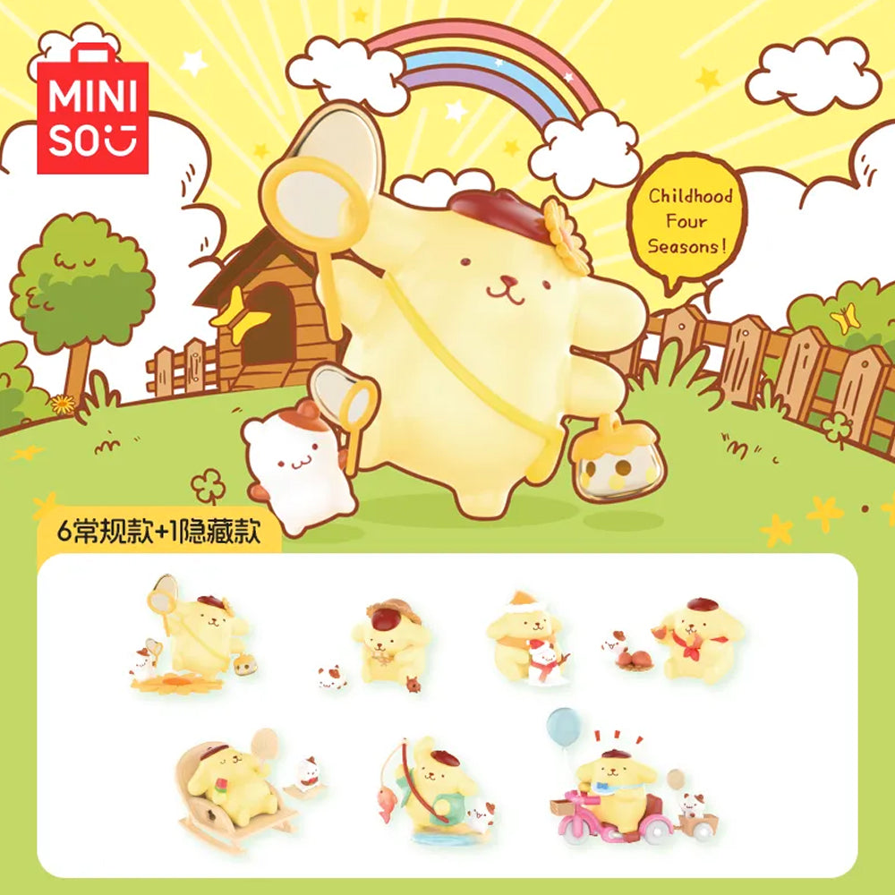 Pompompurin Childhood Four Seasons Blind Box Series by Sanrio x Miniso