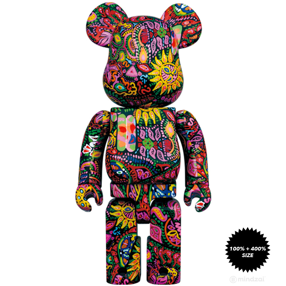 Psychedelic Paisley Amplifier 100% + 400% Bearbrick set by Medicom Toy