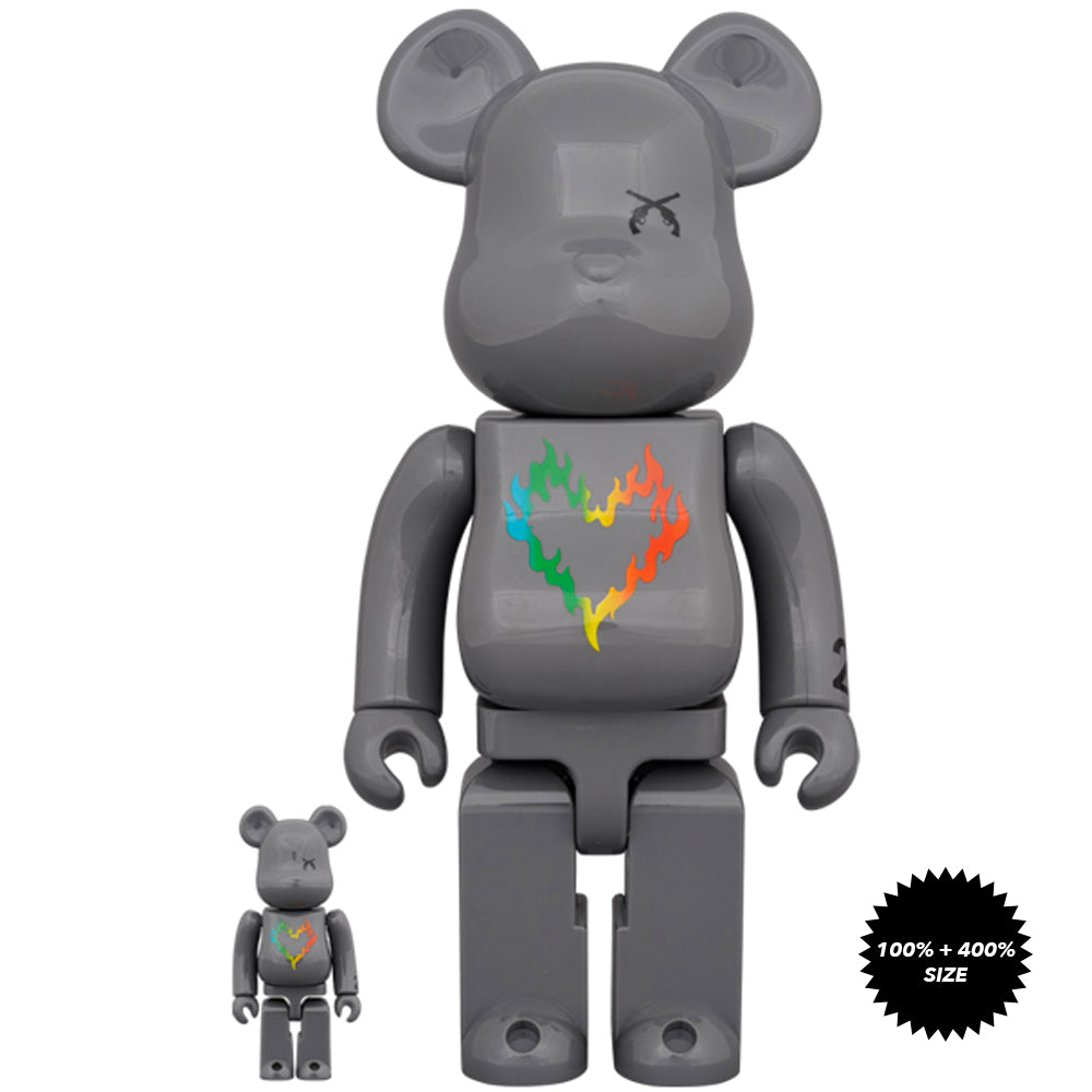 roarguns 20th Anniversary 100% + 400% Bearbrick Set by Medicom Toy