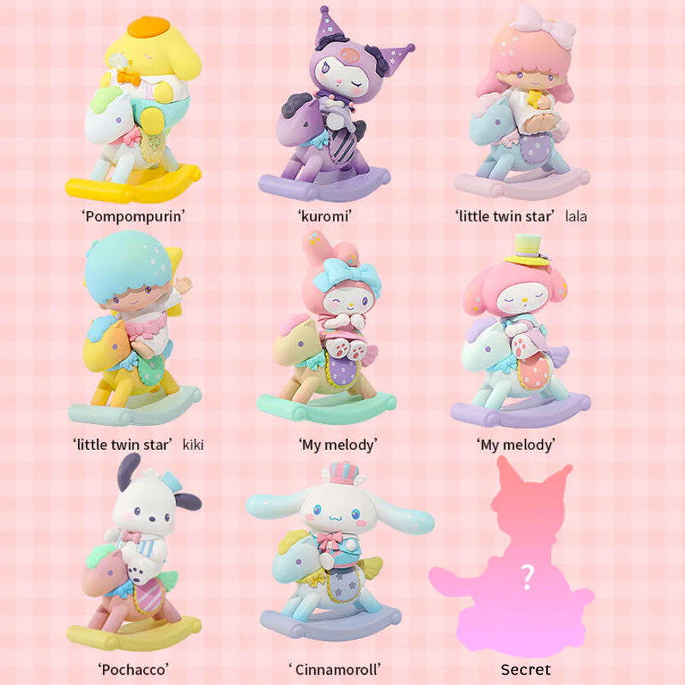 Minsio Sanrio Characters Dreamy Childlike deals Rocking Horses Blind Box COMPLETE SET