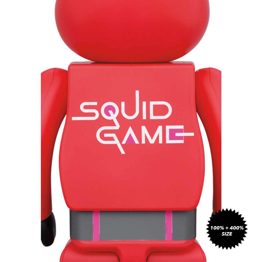 Squid Game Guard ○ 100% + 400% Bearbrick Set by Medicom Toy