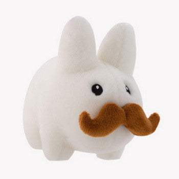 Happy Labbit &#39;Stache White Plush Doll 7&quot; by Frank Kozik - Mindzai  - 1