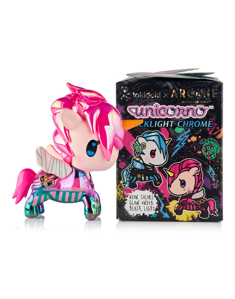 Tokidoki x ARCANE Unicorno Black Light Chrome Blind Box by Tokidoki