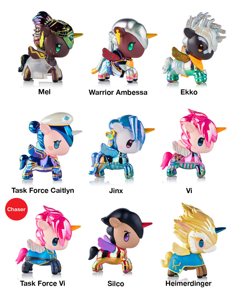 Tokidoki x ARCANE Unicorno Black Light Chrome Blind Box by Tokidoki