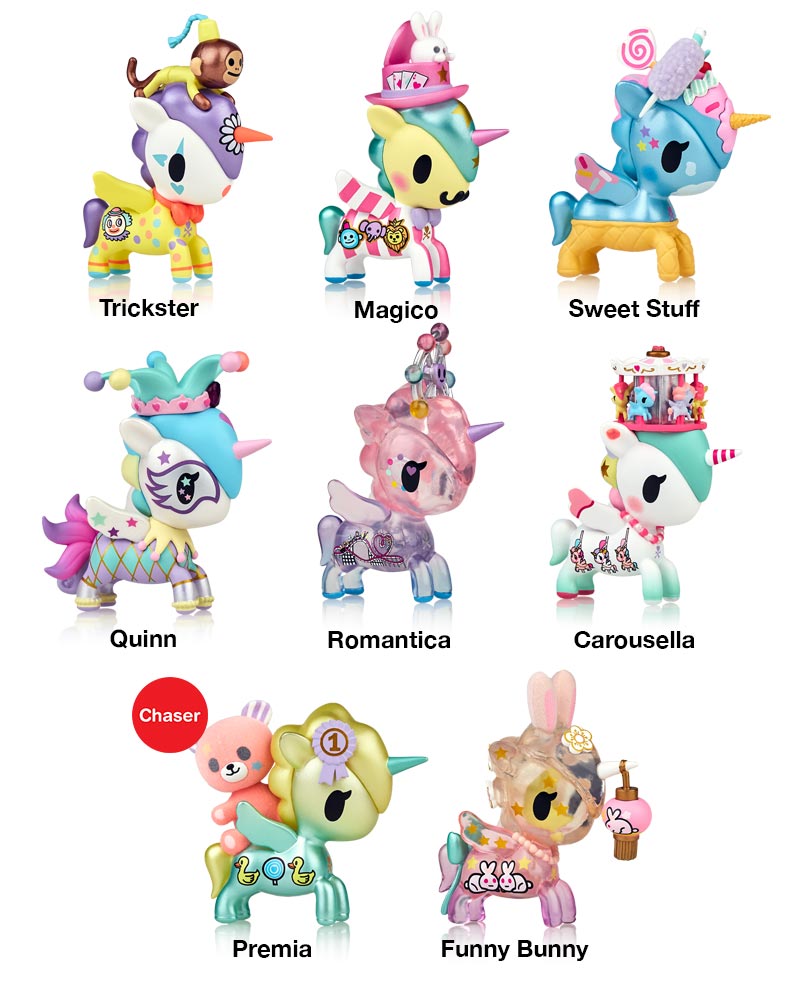 Carnival Unicorno Metallico Blind Box Series by Tokidoki