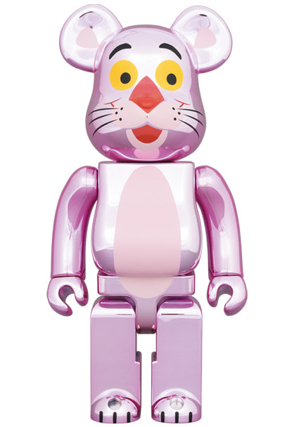 Pink Panther (Chrome Ver.) 100% + 400% Bearbrick Set by Medicom Toy