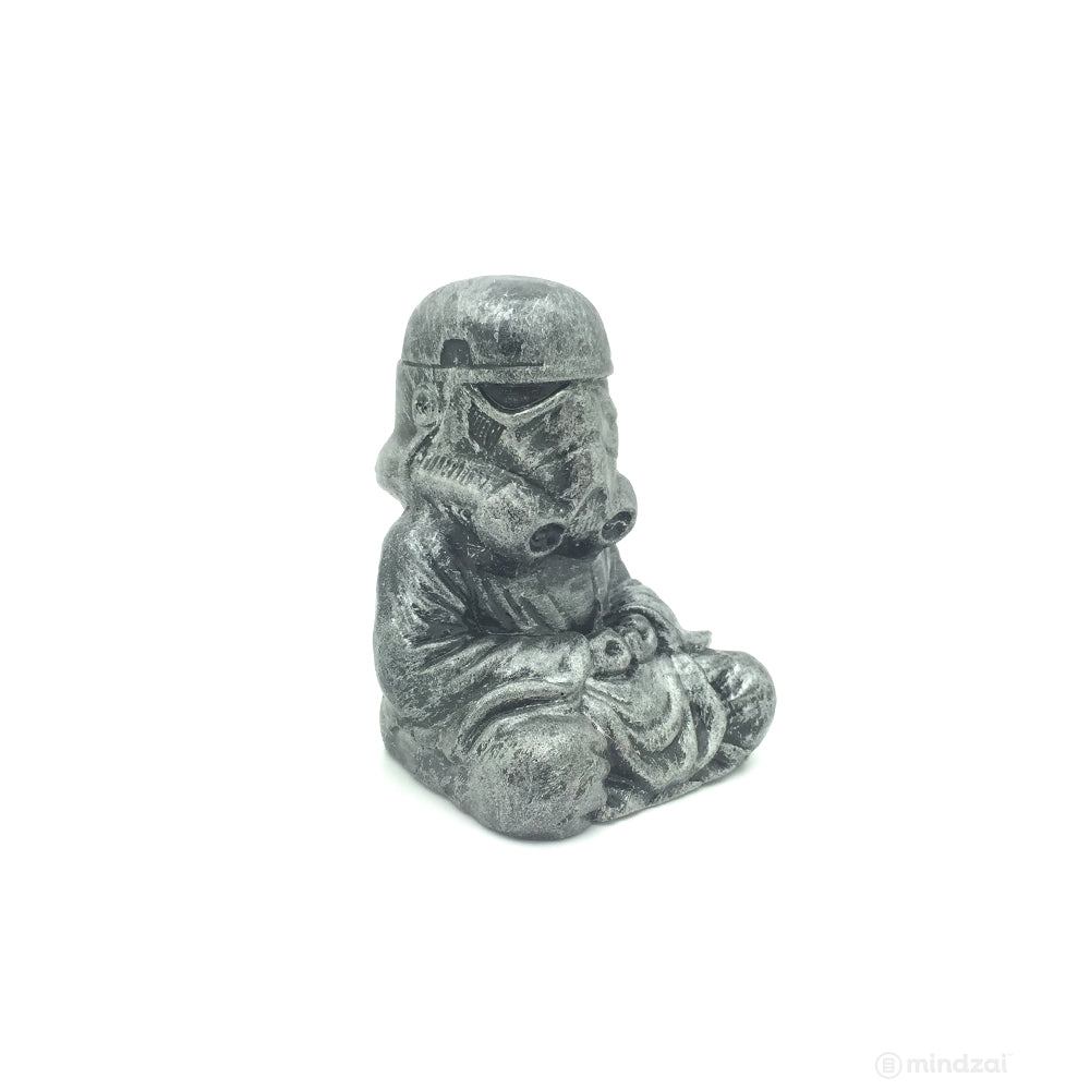 Silver First Order Storm Trooper Buddha Bronze 4" Figure by Modulicious