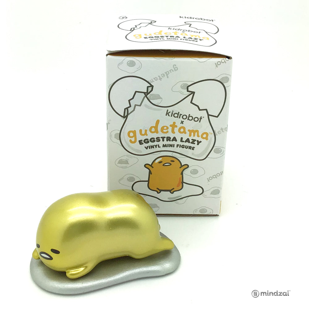 Gudetama Eggstra Lazy Vinyl Mini Figure Series by Kidrobot x Sanrio - 24K Egg [Chase]