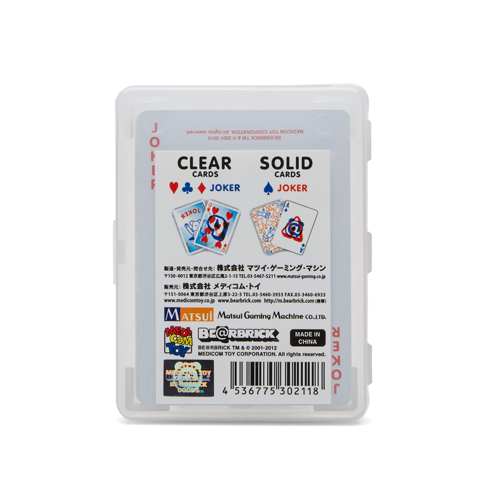 Bearbrick Clear and Solid Playing Cards Medicom Toy Exhibition 2012 with Plastic Case