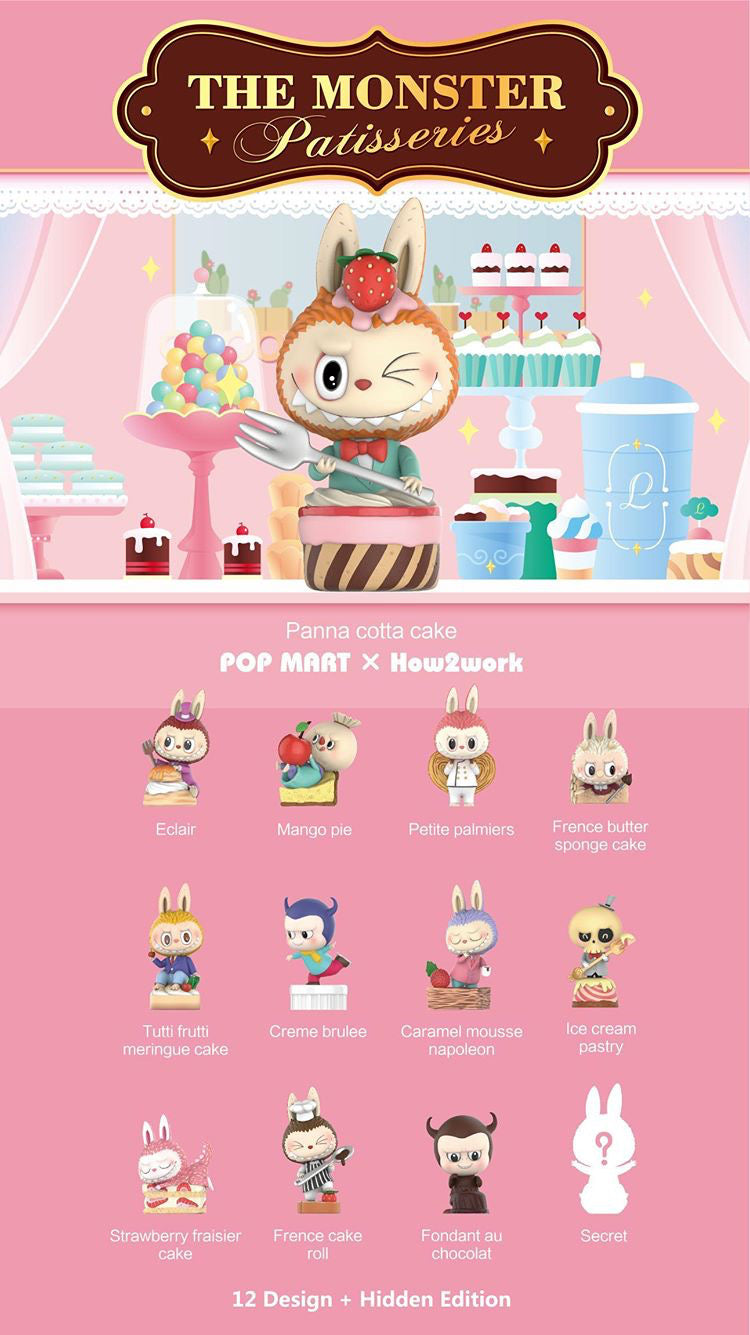 The Monster Patisseries Labubu Desserts Blind Box by POP MART x Kasing Lung